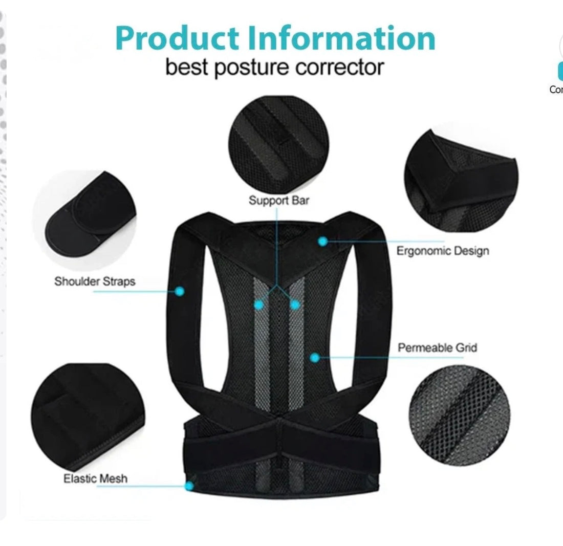 Adjustable Back & Shoulder Support Belt