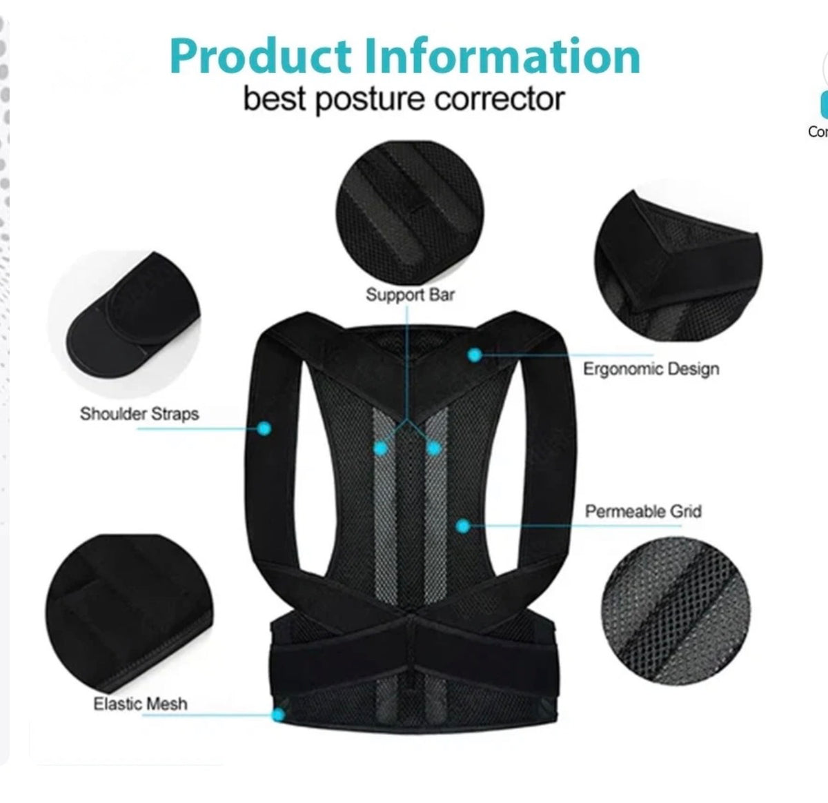 Adjustable Back & Shoulder Support Belt
