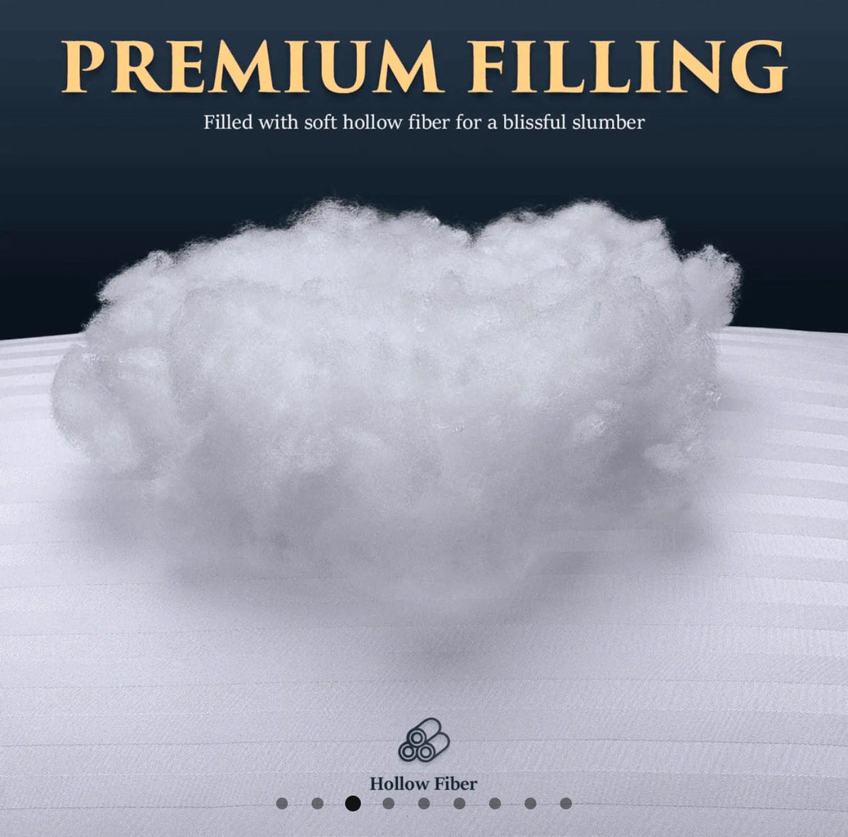 Soft Medicated Pillow – Filled with Korean Hollow Fibers for Comfort and Support