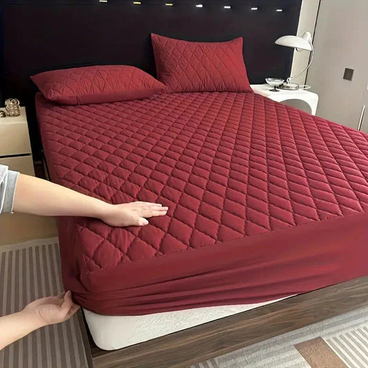 New Premium Quilted Waterproof Mattress Protector For Double Bed