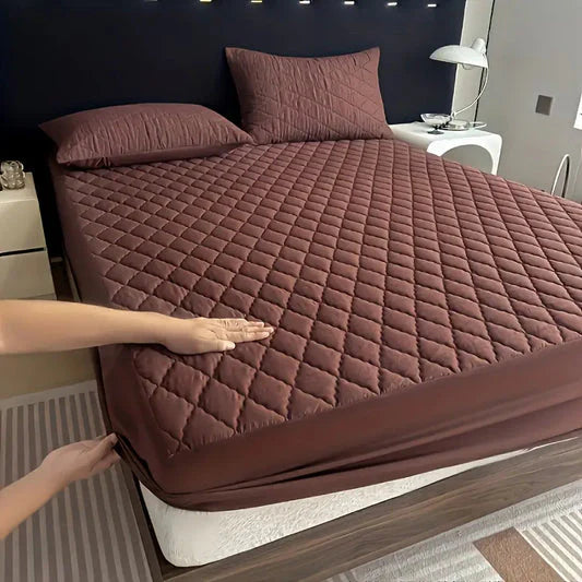 New Premium Quilted Waterproof Mattress Protector For Double Bed